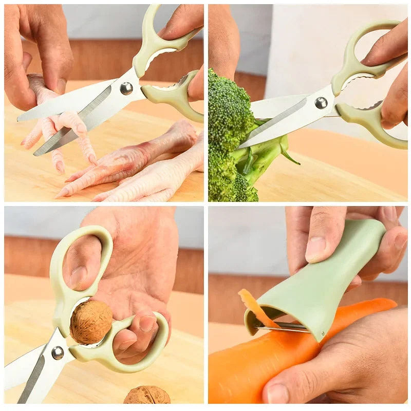 2 In 1 Scissors And Peeler Set Stainless Steel